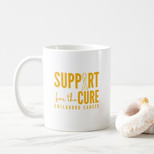 childhood cancer support for the cure Mug (With Donut)