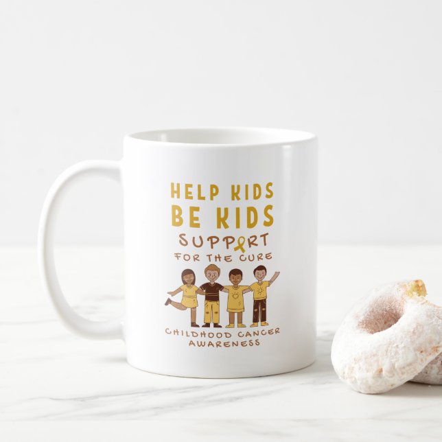 childhood cancer support for the cure Mug (With Donut)