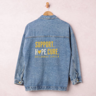 childhood cancer support hope cure Denim Jacket