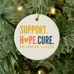 childhood cancer support hope cure Ornament