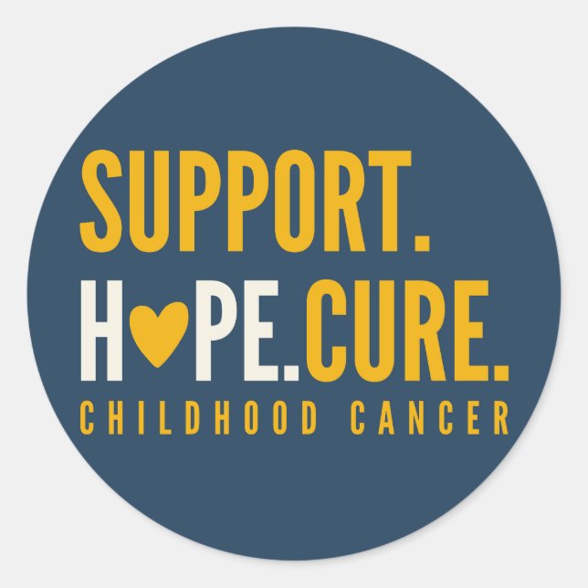 childhood cancer support hope cure Stickers labels (Front)