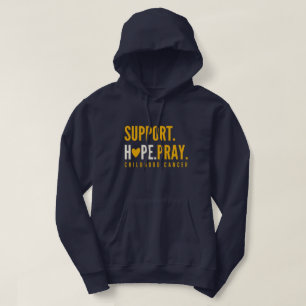 childhood cancer support hope pray Pullover Hoodie