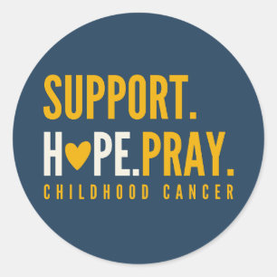 childhood cancer support hope pray Stickers