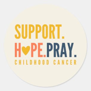 childhood cancer support hope pray Stickers Labels