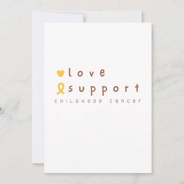 childhood cancer support Invitation Announcement (Front)