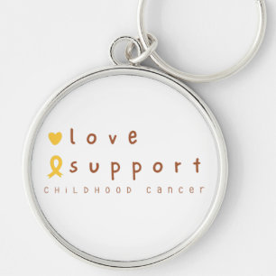 childhood cancer support love Keychain
