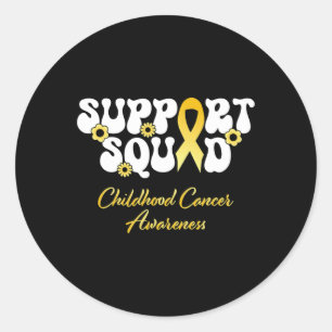 Childhood Cancer Support Squad Childhood Cancer Aw Classic Round Sticker