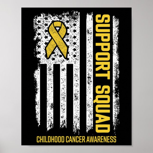 Childhood Cancer Support Squad Childhood Cancer Aw Poster (Front)