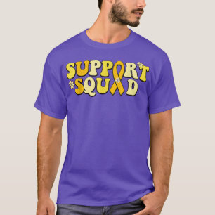 Childhood Cancer Support Squad Gold Ribbon Retro  T-Shirt