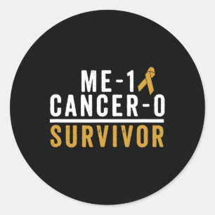 Childhood Cancer Survivor Awareness Gold Ribbon Ki Classic Round Sticker
