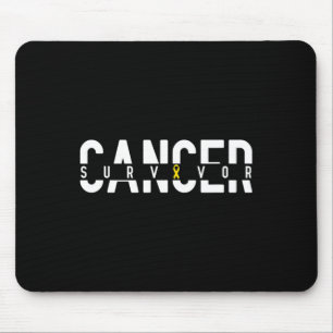 Childhood Cancer Survivor Gold Ribbon Awareness Mouse Pad
