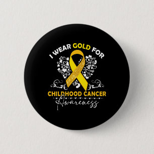Childhood Cancer Survivor I Wear Gold Awareness Gi 6 Cm Round Badge