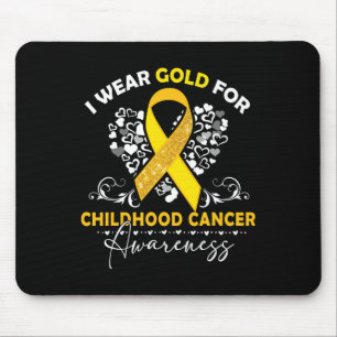 Childhood Cancer Survivor I Wear Gold Awareness Gi Mouse Pad