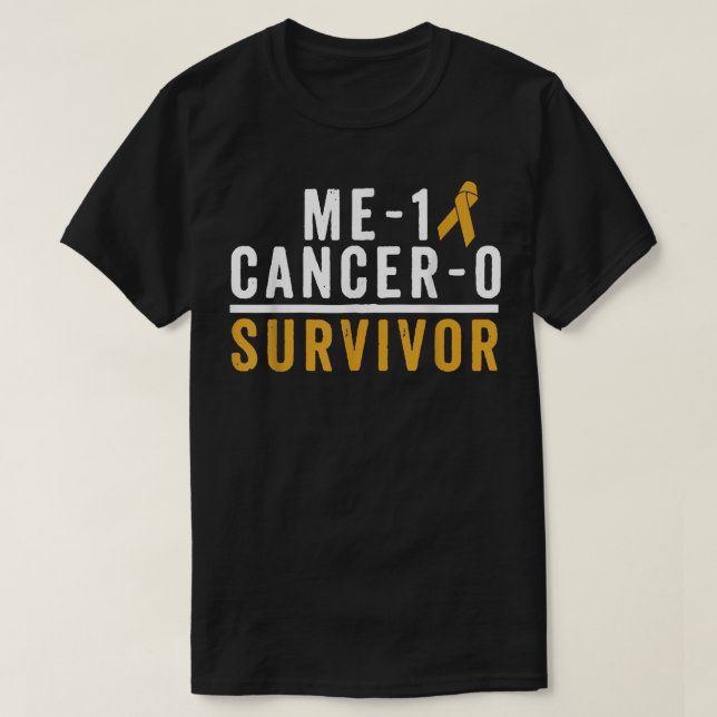 Childhood Cancer Survivor Shirt Awareness Gold Rib (Design Front)