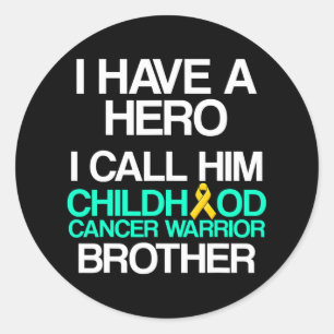 Childhood Cancer Survivor Support Warrior 3 Classic Round Sticker