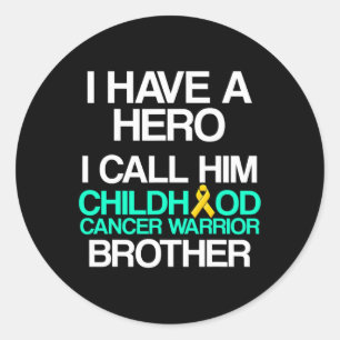 Childhood Cancer Survivor Support Warrior 3 Classic Round Sticker