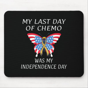 Childhood Cancer Survivor Usa American Flag Indepe Mouse Pad