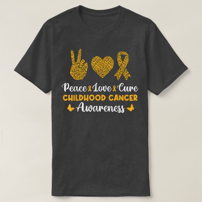Childhood Cancer Survivor Warrior Support Pediatri T-Shirt (Design Front)