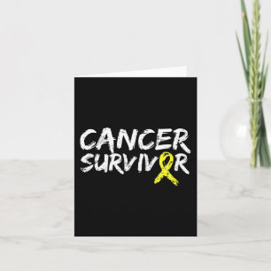 Childhood Cancer Survivor Yellow Ribbon Awareness Card