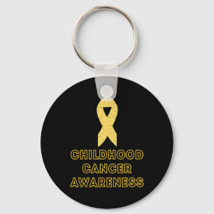 Childhood Cancer Survivor Yellow Ribbon Awareness  Key Ring