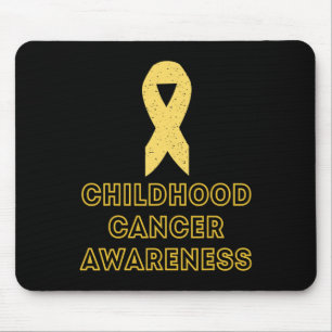 Childhood Cancer Survivor Yellow Ribbon Awareness Mouse Pad