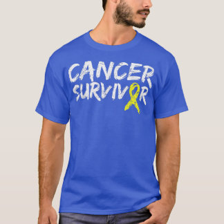 Childhood Cancer Survivor Yellow Ribbon Awareness T-Shirt