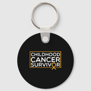 Childhood Cancer Suvivor Childhood Cancer Ribbon A Key Ring