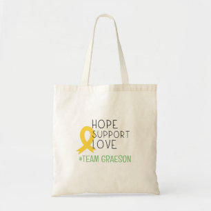 childhood cancer. #team name custom Totes & Bags