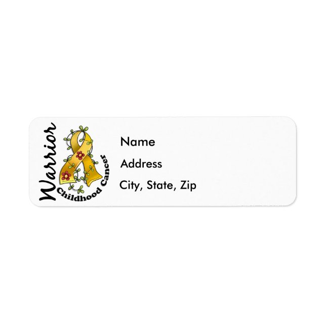 Childhood Cancer Warrior 15 Return Address Label (Front)