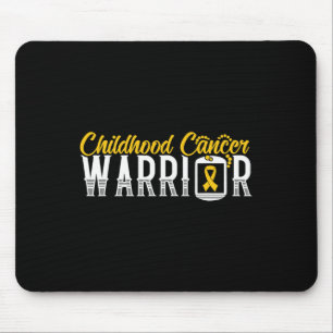 Childhood Cancer Warrior Awareness - Warrior Tag Mouse Pad