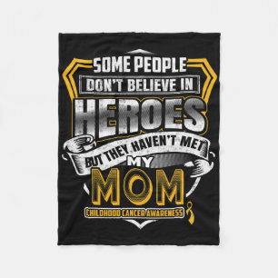Childhood Cancer Warrior - I Wear Gold For My Mum Fleece Blanket