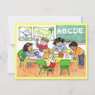 CHILDHOOD EDUCATION BUSY CHILDREN INVITATION