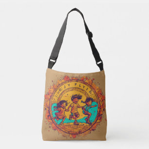 Childhood friends image Crossbody Tote Bag