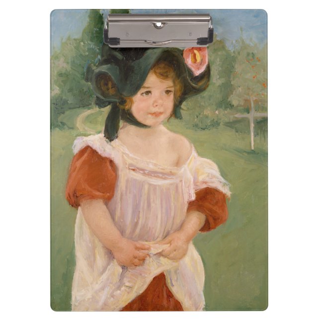 Childhood in a garden - Mary Cassatt Clipboard (Front)