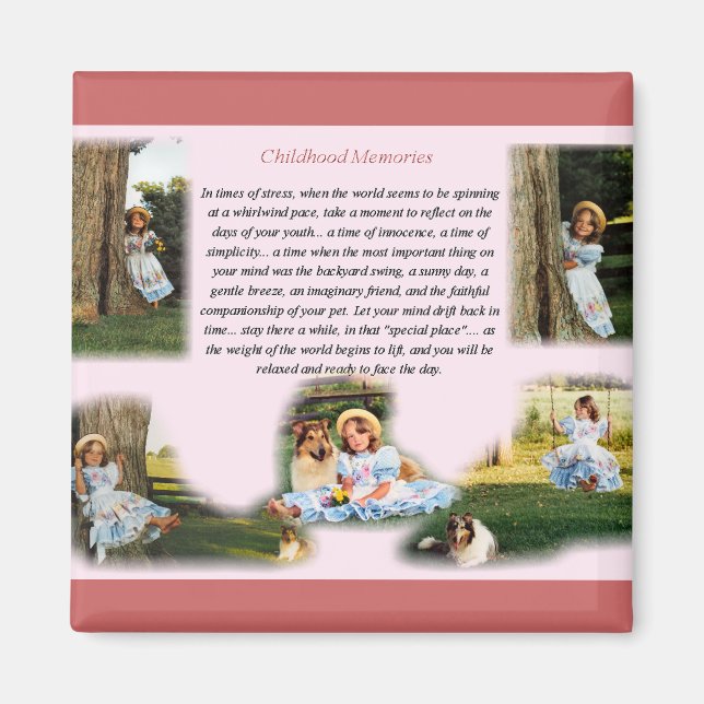 Childhood Memories Inspirational Magnet (Front)