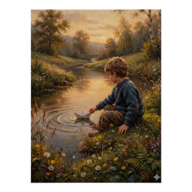 Childhood Nature Adventure Wall Art  (Front)