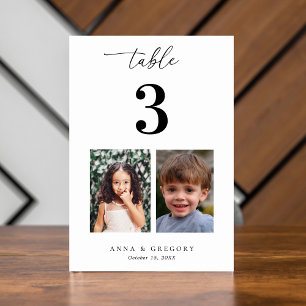 Childhood Pictures Photos Table Number 3 Wedding