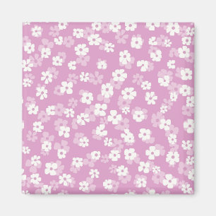 Childish Pink Flower Pattern Magnet