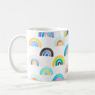 Childish Rainbow, Watercolor Kids Pattern. Coffee Mug