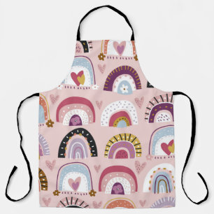 Childish seamless pattern with abstract hand drawn apron