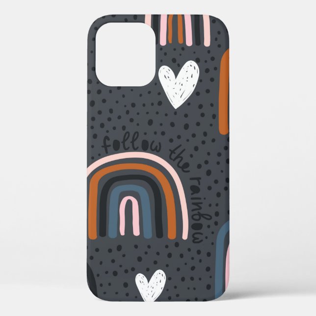 Childish seamless pattern with hand drawn rainbow, Case-Mate iPhone case (Back)