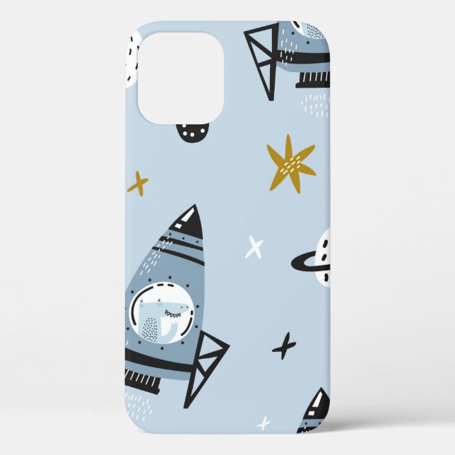 Childish seamless pattern with hand drawn space el Case-Mate iPhone case (Back)