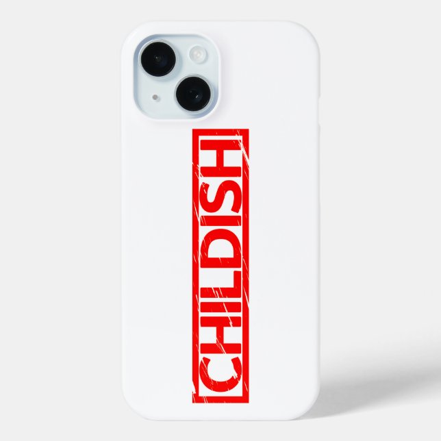 Childish Stamp Case-Mate iPhone Case (Back)