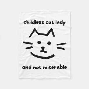 Childless And Not Miserable Childless Cat Lady For Fleece Blanket