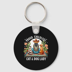 Childless Cat & Dog Lady Kamala Harris Animal Key Ring