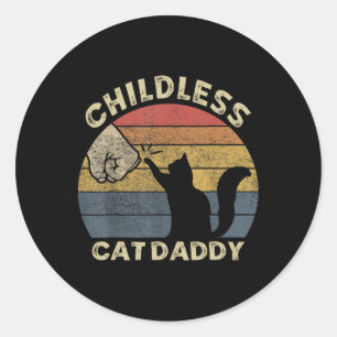 Childless Cat Daddy 2024 For President Matching Pa Classic Round Sticker