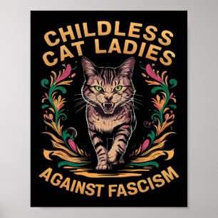 Childless Cat Ladies Against Fascism 1  Poster