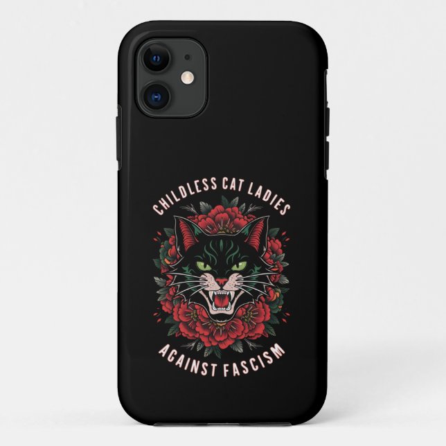 Childless Cat Ladies Against Fascism  Case-Mate iPhone Case (Back)