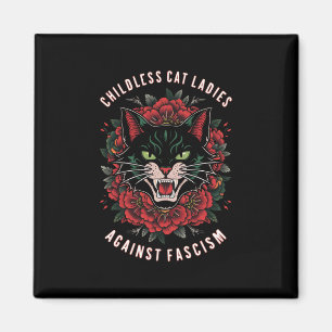 Childless Cat Ladies Against Fascism  Magnet
