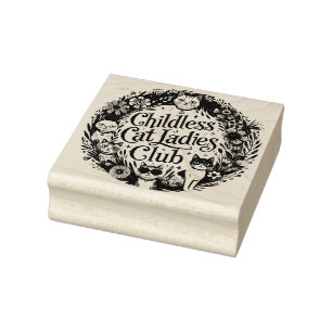 Childless Cat Ladies Club                          Rubber Stamp